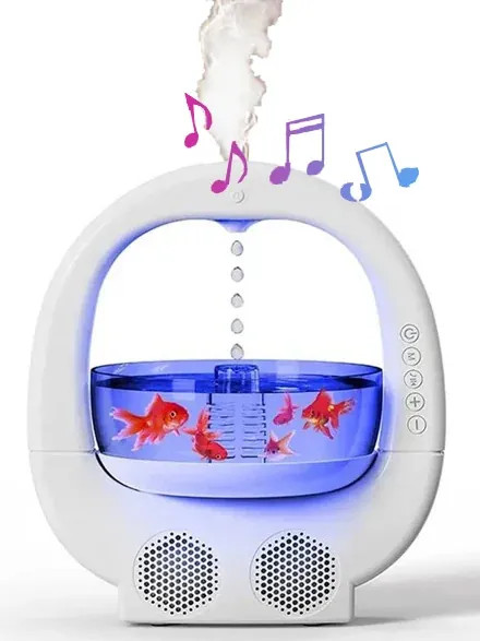 آکواریوم هوشمند چندکاره با بخور، نورپردازی و اسپیکرمدلy11