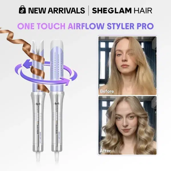 فرکننده اتوماتیک مو شی گلم مدل One Touch Airflow Styler Pro با فناوری ایرفلو
