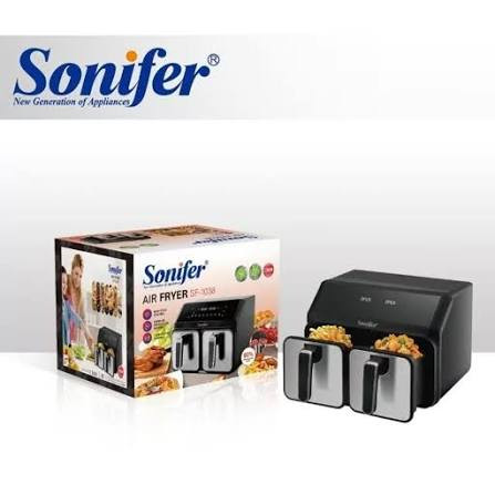 سرخکن دو قلو بدون روغن 8لیتری سونیفر مدل SF-1038