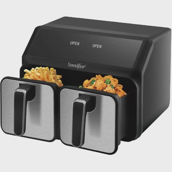 سرخ‌کن دو قلو بدون روغن 8لیتری سونیفر مدل SF-1038