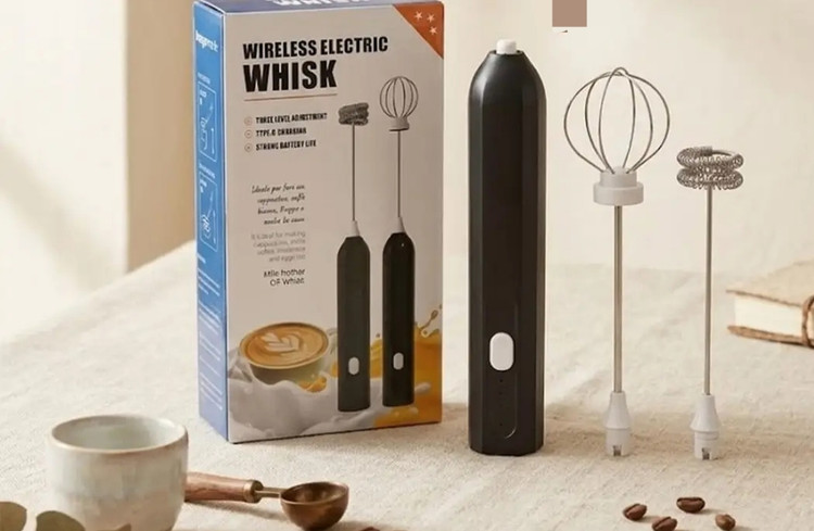 همزن برقی شارژی و کفساز شیر Wireless Electric Whisk دو سری با ۳ سرعت و شارژ Type-C