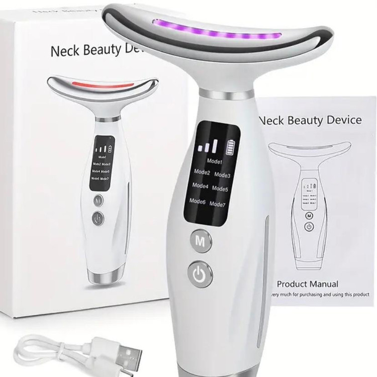 ماساژور لیفت صورت مدل Neck Beauty Device دارای 7نوردرمانی